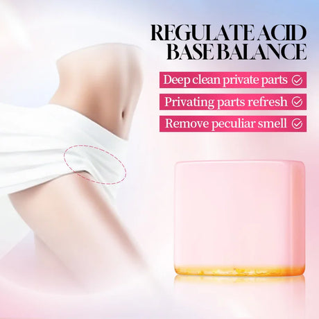 Peach Intimate Soap Includes foaming Net- Gentle Cleansing & Freshness, PH-Balanced Formula for Sensitive Skin, Nourishing Mild