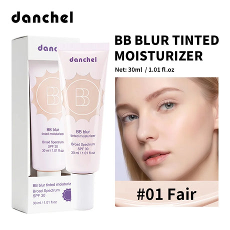  BB Blur Tinted Moisturizer 12h Natural Matte Finish Medium Coverage SPF30 Sun Protection Evens Skin Texture Blurring Cream