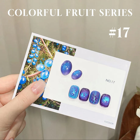 MN 1-20pcs 12ML Pink Gold Cat Eye Ocean Bubble Glass Beads Cat Eye Gel Nail Polish Blue Nails UV Light Nails Green Nails