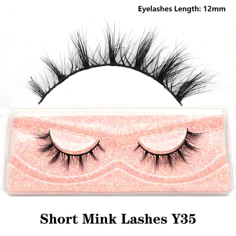 Half Lashes Short Mink Eyelashes Fluffy Soft False Eyelashes Wispy Cross Strip Eye Lashes Natural Mink Eyelash Extension Makeup