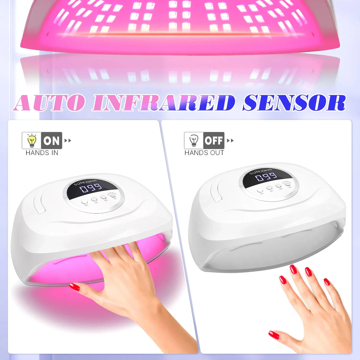 380W UV LED Lamp for Nail 84 LEDs Nail Dryer with Auto Sensor Quick-drying Manicure Lamp for Curing Nail Polish Nail Art Tools
