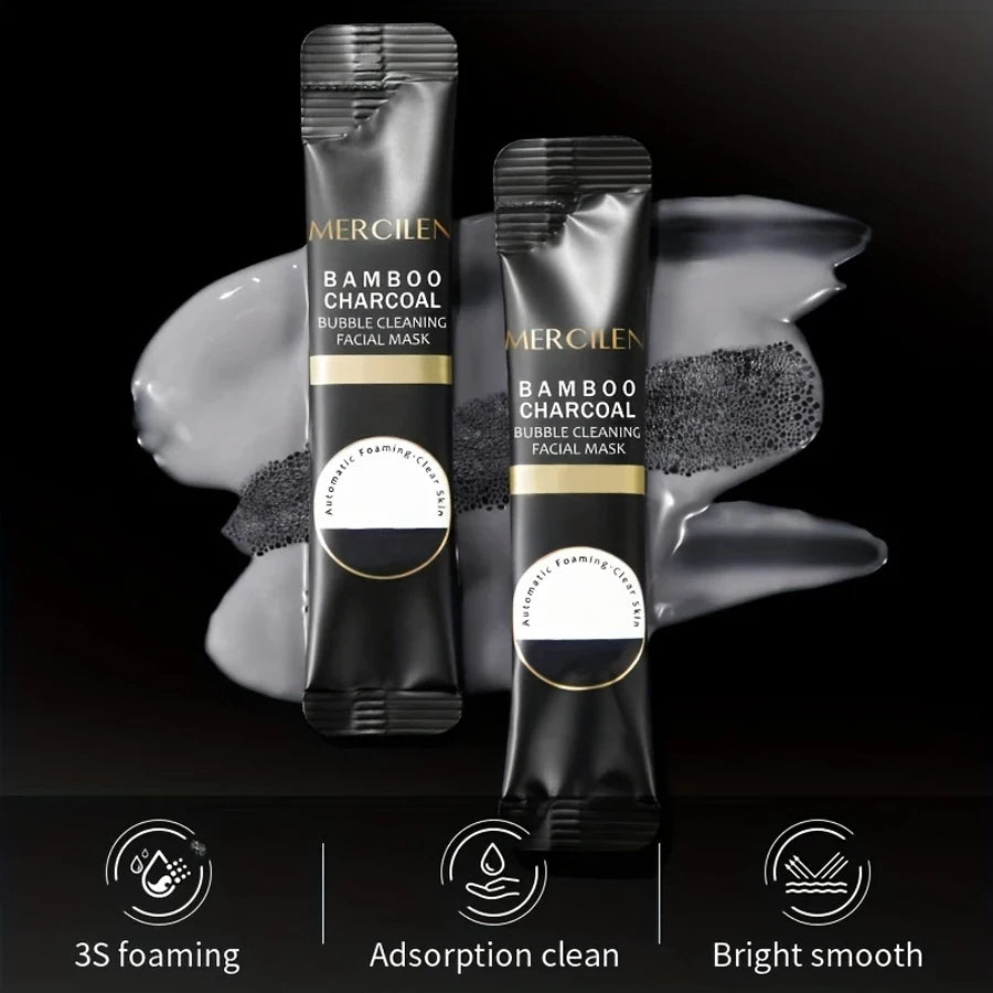 Bamboo charcoal bubble cleaning facial mask, moist and delicate, deep and clean, care for skin, daily facial care