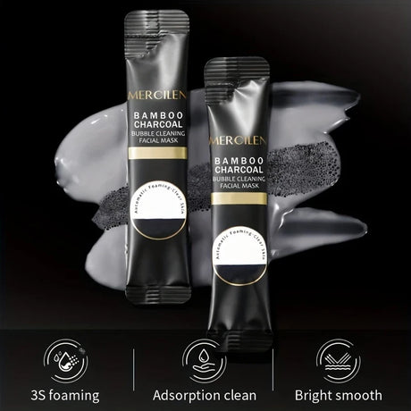 Bamboo charcoal bubble cleaning facial mask, moist and delicate, deep and clean, care for skin, daily facial care