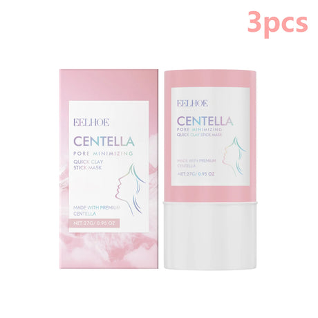 Centella Asiatica Facial Clay Mask Stick Pore Minimizer Oil Control Smooth Skin Brightening Refreshing Blackhead Remover Mask