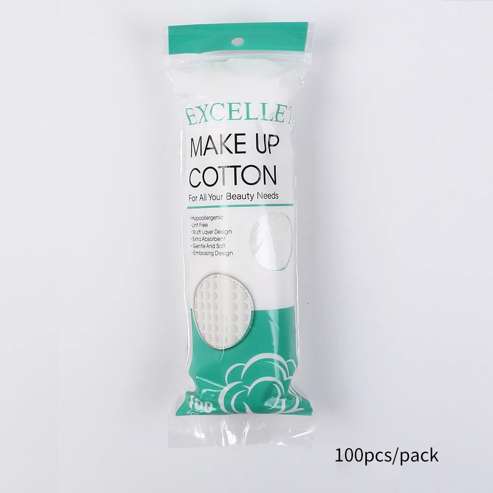100/200/300/500Pcs/Pack Cotton Rounds Cosmetic Cotton Pads Round Ultra Soft for Makeup Removal Skin Care Facial Cleaning