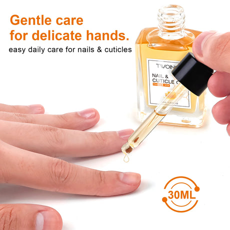 TWOING Honey Milk Cuticle Oil - 30ml Dropper Nail & Cuticle Moisturizer for Dry Skin And Thin Nails Nail Nutrition Oil
