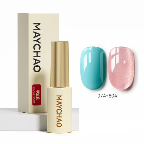 MAYCHAO 5ML Gel Nail Polish 9D Laser Diamond Glitter Cat Eye Gel Semi-Permanent Soak Off UV LED Gel Nail Manicure Tools Nail Art