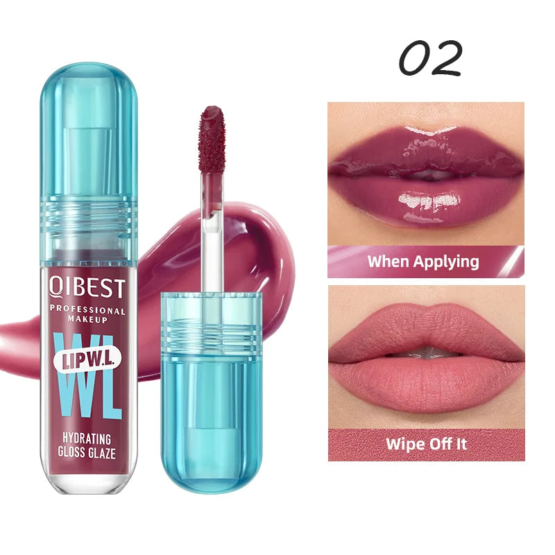 1PC mirror lip gloss, moisturizing, lightweight, non greasy, long-lasting luster, non stick to cup lip gloss