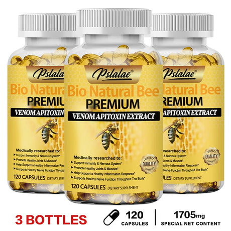 Natural Bee Capsules - Relieves Joint Pain and Stiffness, Promotes Bone Health, for Immunity and Anti-oxidation