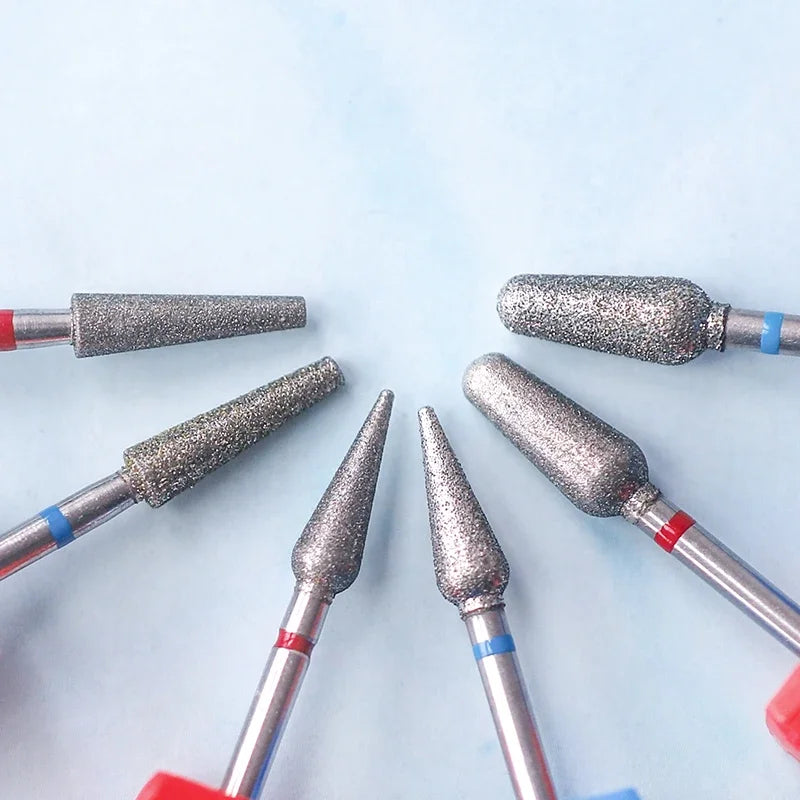 Diamond Ceramic Nail Drill Bits Milling Cutter For Manicure Left Right Rotary Cuticle Files Buffer DIY Nails Accessories Tools