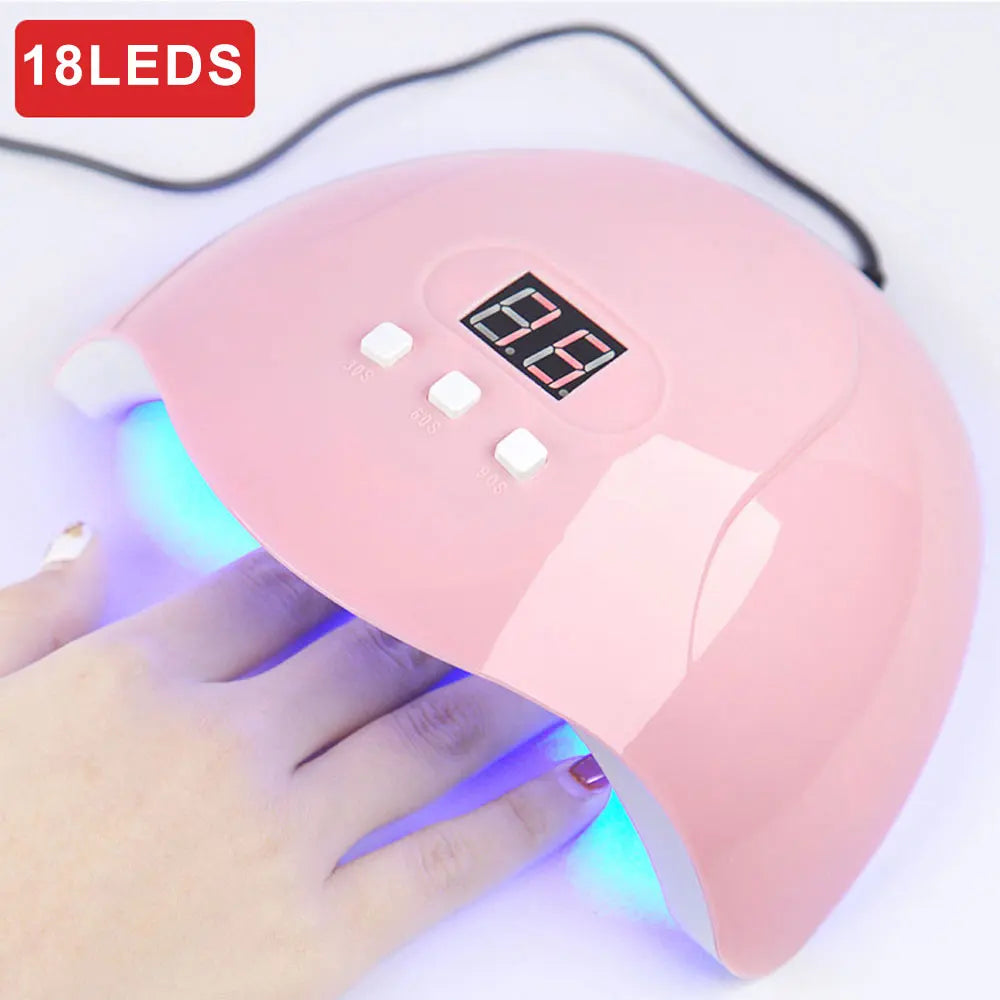 Hot Nail Dryer Machine Portable USB Cable Home Use Nail Lamp For Drying Curing Nails Varnish with 18pcs Beads UV LED Lamp