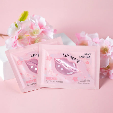 LAIKOU 5/10pcs Lip Mask Lip Care Moisturizing Hydrating Repair Lighten Lip Lines Gel Patch Lips Pad Patches Care Products