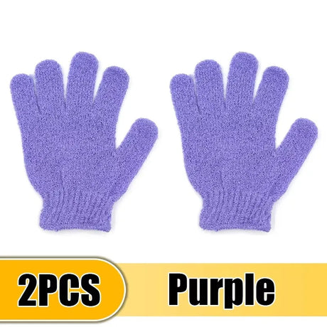 1/2Pcs Five Fingers Bath Gloves Peeling Exfoliating Household Shower Towel Scrub Body Wash Elastic Wipe Back Body Cleaning Tools