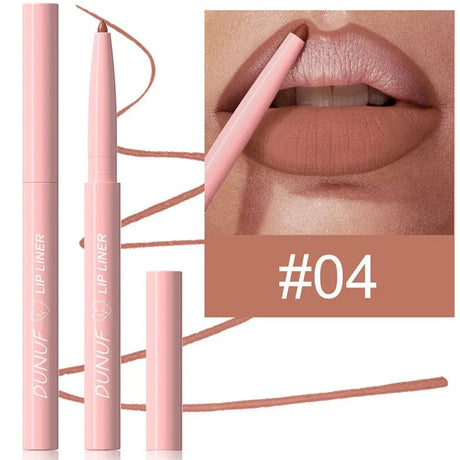 6Pcs Velvet Matte Lip Liner Pencil Set High Pigment Smooth Silky Texture Easy to Color & Define Lip Contours Daily Lip Makeup