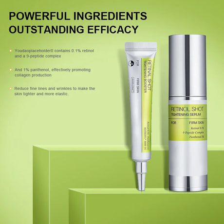 Korean Retinol Shot Tightening Facial Serum & Moisturizing Booster Eyes Cream, Facial Skin Firming Lifting,Reduce Fine Line