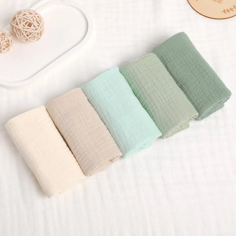3/5Pcs 6-Layer Pure Cotton Baby Cotton Washcloth Soft Gauze Cotton Newborn Burp Cloth Absorbent Baby Towels Square Towels