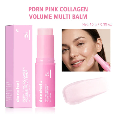 PDRN Pink Collagen Multi Volume Balm Stick Anti Aging Firming Anti Wrinkle For Eye Neck Forehead Smile Lines