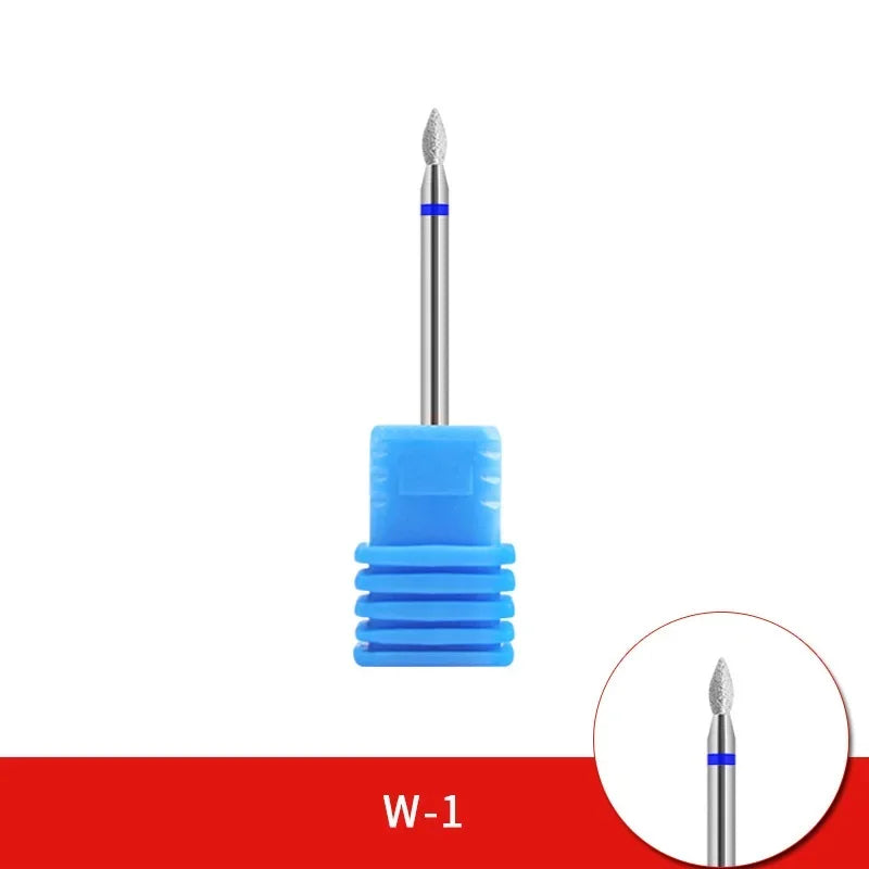 Diamond Ceramic Nail Drill Bits Milling Cutter For Manicure Left Right Rotary Cuticle Files Buffer DIY Nails Accessories Tools