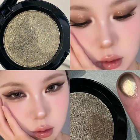 Smoked Blue Sparkling Shiny Eyeshadow Cream Monochrome Eye Shadow Metallic Purple Green Diamond Brightening Glitter Highlighter
