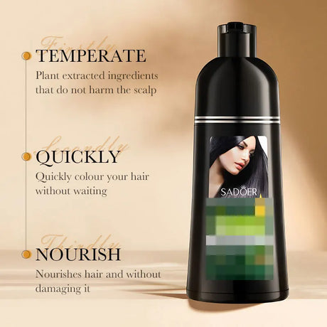Shampoo, Dye, Nourish, and Protect Your Hair in One SADOER Hair Color Sampoo
