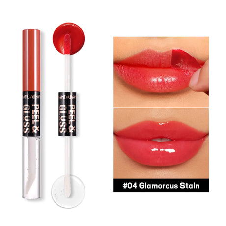 HANDAIYAN Matte Peel-Off Lip Stain Waterproof Transfer-Proof & Moisturizing 2-in-1 | Long-Lasting Lip Gloss & Lipstick