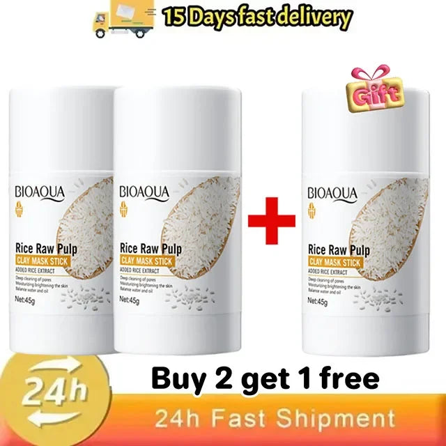 Facial Remove Blackhead Rice Solid Mask Acne Blemish Black Dots Clean Face Shrink Pores Stick Cream Brighten Korean Skincare New
