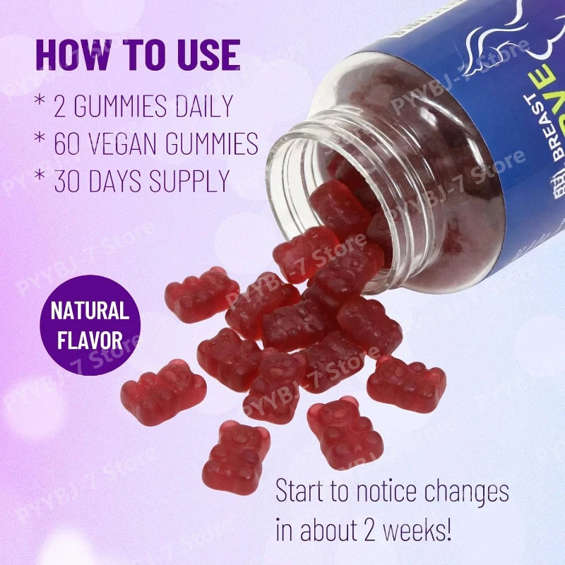 Herbal Gummies Supplement Maca Root Plant Extract Blend A Variety of Vitamins Suitable for Women Daily Wellness Support 60Count