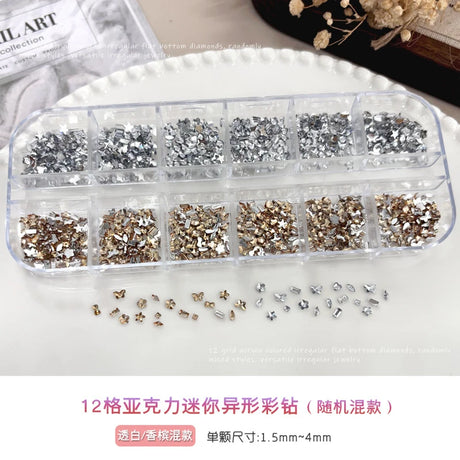 Conch Shell Coconut Tree Mermaid Tail Star Butterfly Heart Rhinestone Bowknot Christmas Snowflake Nail Art Accessory Decorations