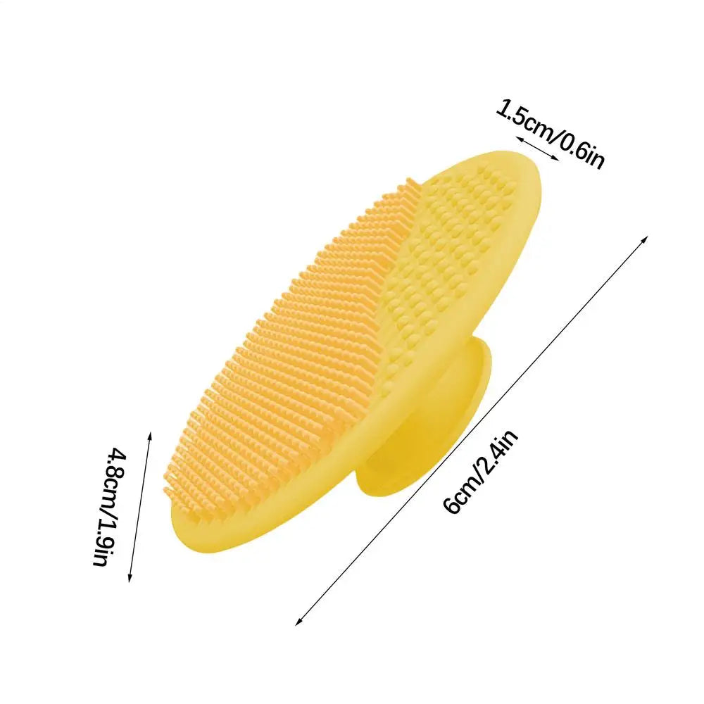 Baby Scalp Scrubber Baby Bath Hair Brush Soft Silicone Cleaning Tool for Cradle Cap Suction Cup Massage Comb for Boys Girls