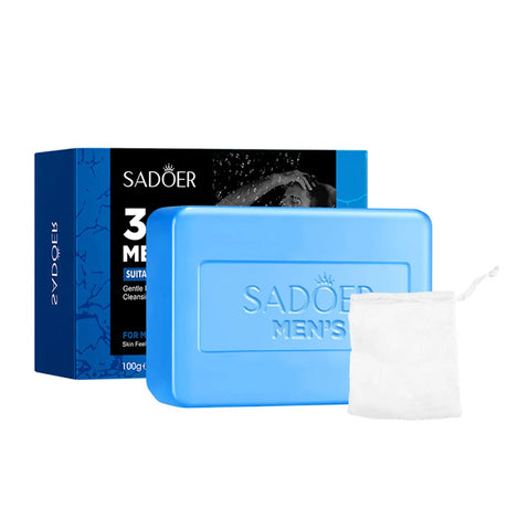 Men'S Three In One Bath Perfume Soap Witch Hazel Aloe Moisturizing Oil Control Vegetable Essential Oil Soap Facial Cleanser Hand
