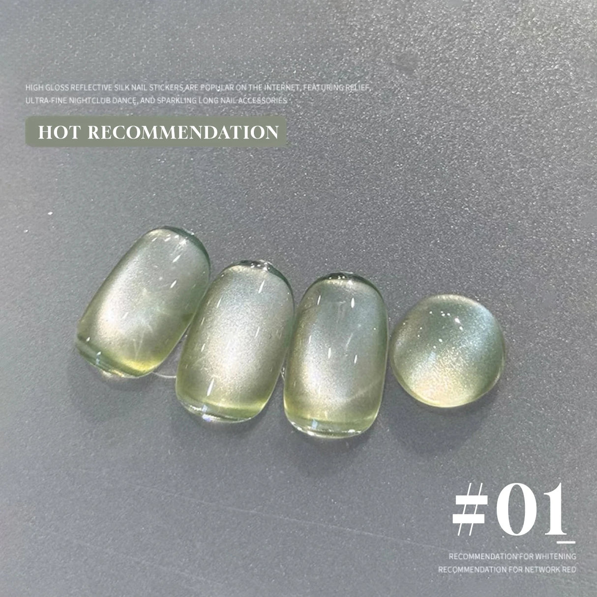 MN 1-20pcs 12ML Pink Gold Cat Eye Ocean Bubble Glass Beads Cat Eye Gel Nail Polish Blue Nails UV Light Nails Green Nails