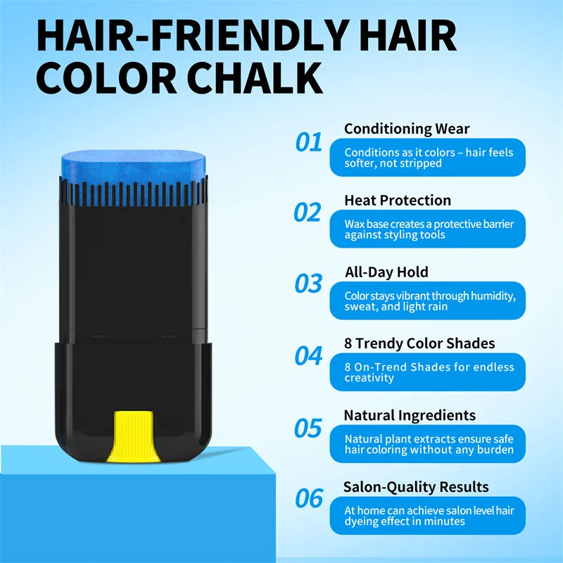 SEVICH 8 Colors Hair Color Dye Stick For Men and Women Halloween One-Time Hair Colour Wax Hair Salon Hair Care Styling Products