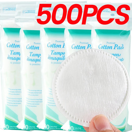 Facial Makeup Remover Disposable Cotton Pads Soft Breathable Double Sided Round Nail Polish Remover Cleansing Pads Makeup Tools