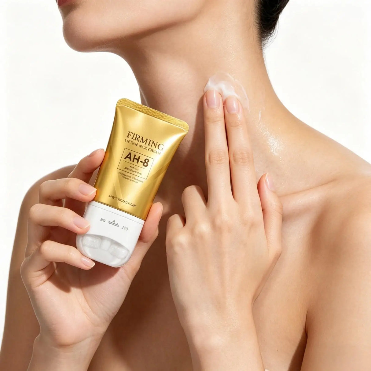 AH-8 Neck Cream Polypeptide Eye Cream Set Firm Skin Tightening Anti Sagging Wrinkle Remover Moisturizing Skin Care Massager 120g
