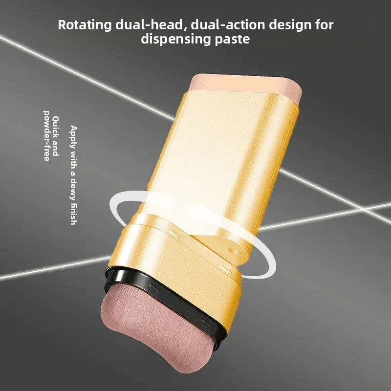 OPE Foundation Stick with Built-in Brush, Light Sheer Water-Glass Finish, Moisturizing 2-in-1 Concealer, Long Lasting Coverage