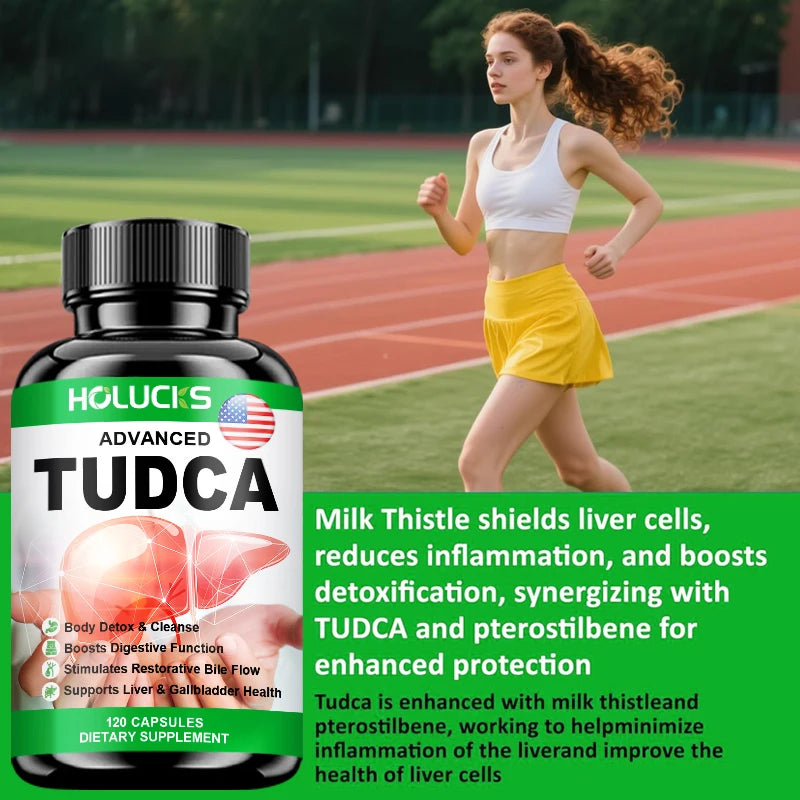 HOLUCKS TUDCA Supplement, Support Liver Cleansing, Detoxification and Repair, Digestive Health, Immune Support