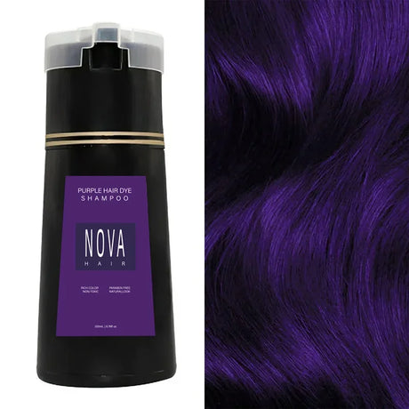 200ml Nova Hair Dye Shampoo 3-in-1 Hair Coloring Shampoo Instant Dye Shampoo Men Women Natural Fast White Hair Dyed Black Hair