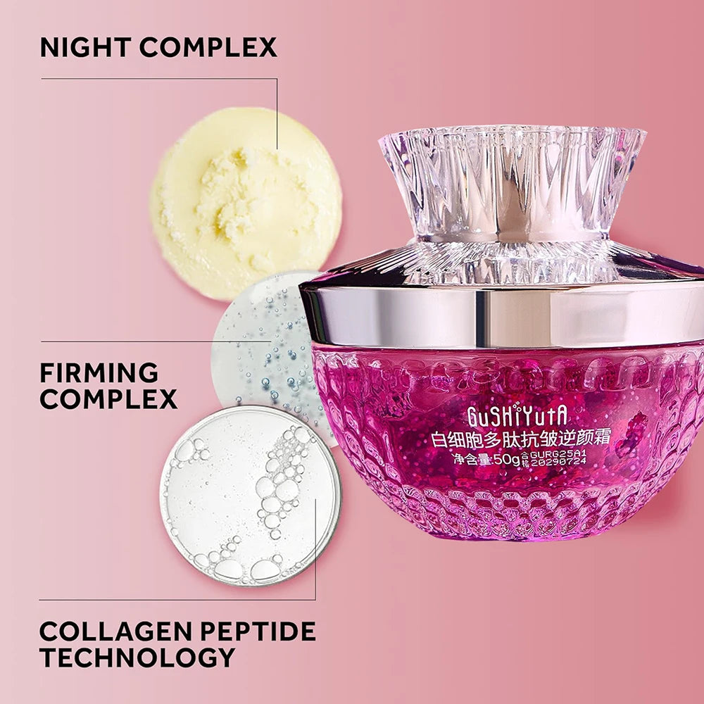 Multi Action Face & Neck Skin Tightening White Blood Cell Peptide Anti Aging Face Cream Skin Firming Night Cream Wrinkle Repair