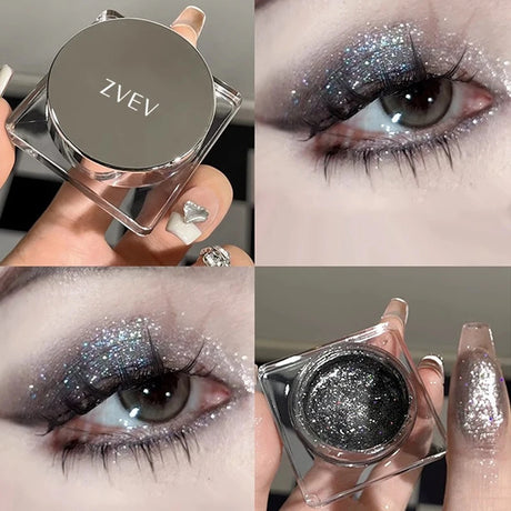 Diamond Glitter Eyeshadow Brighten Eyes Make Up Waterproof Shimmer Palette Monochrome Eye Shadow Pigmented Highlighter Cosmetics