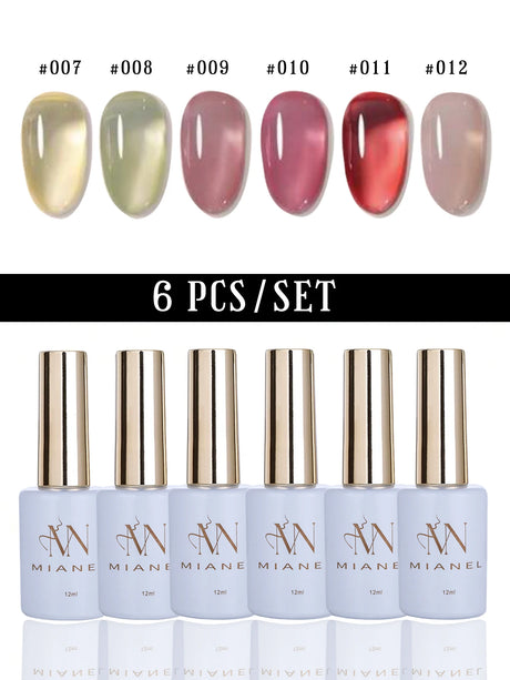 MIANEL 10ML Pure Desire Blush Jelly Gel Nail Polish 2026 New Ice Clear Nude Clear Nail Polish Pink Nails 1-9pcs