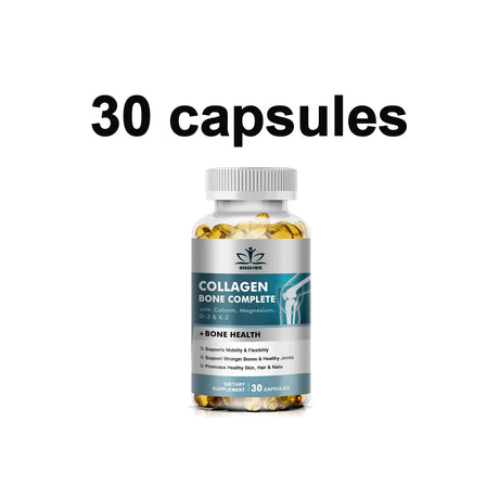 Bone Collagen Capsules 120 Count Supports Joint Cartilage Collagen Production Calcium Absorption And Immune System Health