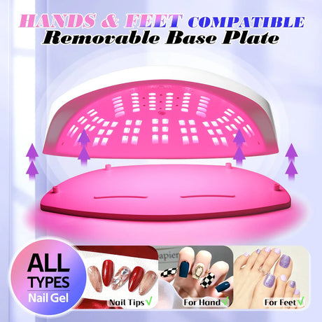 380W UV LED Lamp for Nail 84 LEDs Nail Dryer with Auto Sensor Quick-drying Manicure Lamp for Curing Nail Polish Nail Art Tools