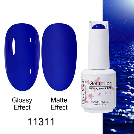 Clou Beaute Gel Nail Polish Neon Brown Royal Blue Red Green Pastal Nude Nail Art Varnishes Gel Lacquer Top Coat UV Gel Nail