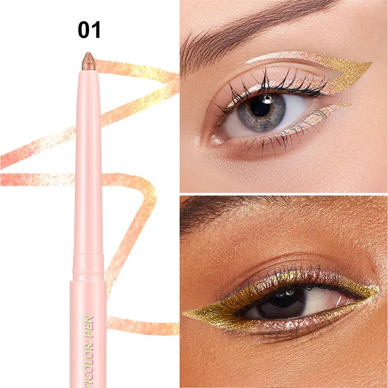 Color-changing Eyeshadow Stick Multi Chrome Eyeliner Waterproof Long Last Smooth Cream Gel Liner Eye Makeup Glitter Eye Shadow