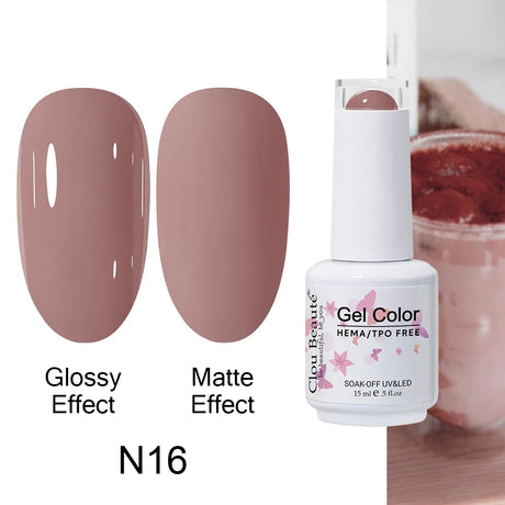 Clou Beaute Gel Nail Polish Neon Brown Royal Blue Red Green Pastal Nude Nail Art Varnishes Gel Lacquer Top Coat UV Gel Nail