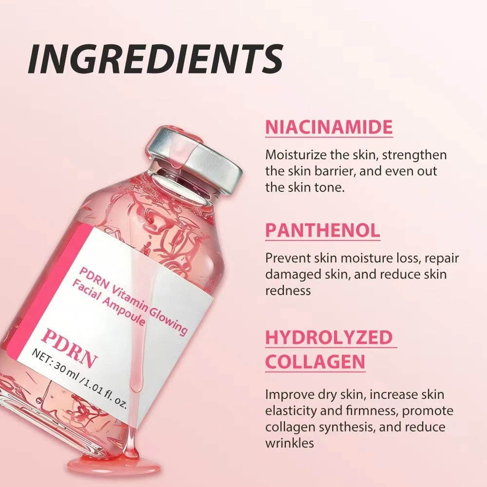 Deep Collagen Essence Peptide Activation Pink PDRN Stem Cell Ampoule Brightening Moisturizing Skincare