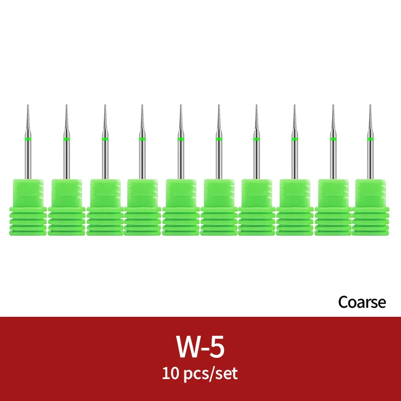 Diamond Ceramic Nail Drill Bits Milling Cutter For Manicure Left Right Rotary Cuticle Files Buffer DIY Nails Accessories Tools