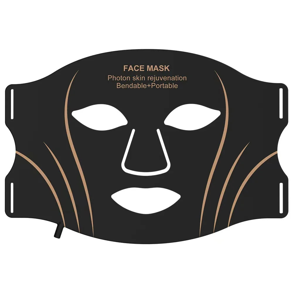 7 Color LED Face Mask with Neck Wireless Portable Red Light Therapy for Anti-Aging, Wrinkles, Skin Rejuvenation, Home Use