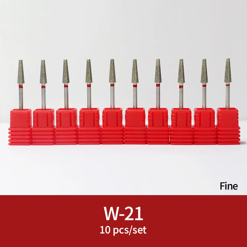 Diamond Ceramic Nail Drill Bits Milling Cutter For Manicure Left Right Rotary Cuticle Files Buffer DIY Nails Accessories Tools