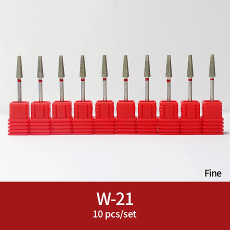 Diamond Ceramic Nail Drill Bits Milling Cutter For Manicure Left Right Rotary Cuticle Files Buffer DIY Nails Accessories Tools